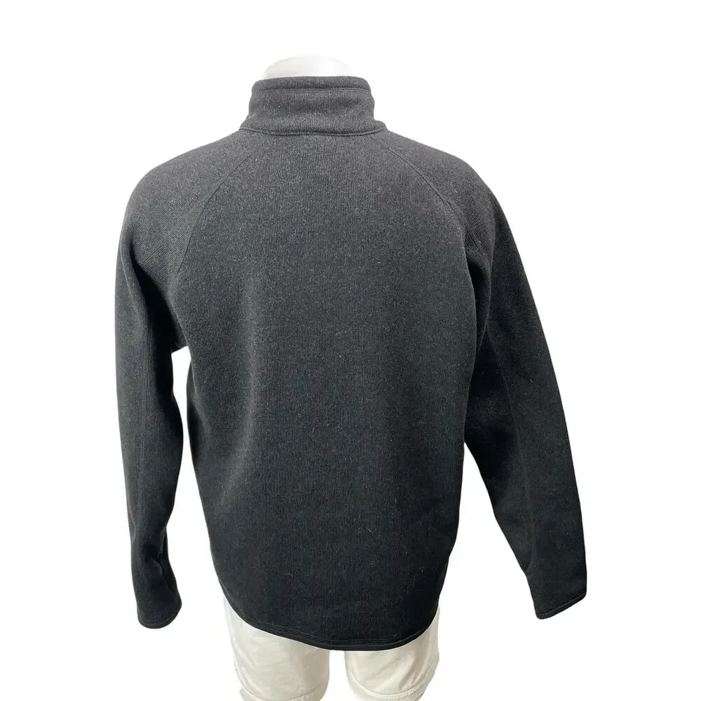 Patagonia Better Men Black Fleece Long Sleeve High Neck Sweatshirt Sweater Top L